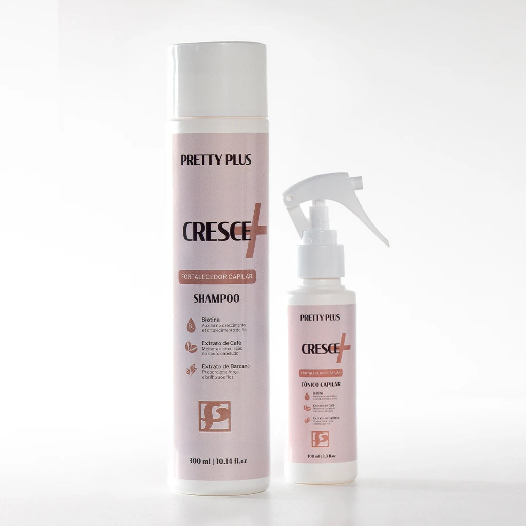 Kit Crescimento Acelerado Pretty Plus – Shampoo e Tônico para Fortalecer os Fios